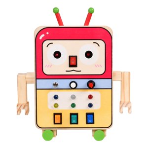 Magideal - Placa De Circuito De Simulación Montessori, Juguete Científico, Botón De Robot, Interruptor De Tablero Ocupado, Tablero De Luz Para Club De 4 A 6 Años