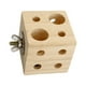 thumbnail image 4 of Bloque De Madera Con Agujeros, Fácil De Instalar, Juguete Para Masticar Pájaros Para Guacamayos, Periquitos, 5,9 Cm X 5,9 Cm X 5,9 Cm, 4 of 5