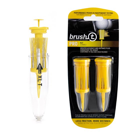Brush-t - Tees De Golf Brush‑t 8 cm Amarillo Xlt (pack De 2)