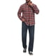 thumbnail image 2 of Camisa de Cuadros de Hombre INSPIRE CHIC Manga Larga con Botones Camisas Casuales Vintage Ligeras XL Rojo, 2 of 6