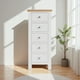 thumbnail image 2 of Comoda de Madera 5 cajones 45x40x120 Blanco cubierta Miel, 2 of 2