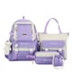 thumbnail image 1 of 4-Piece Simple & Stylish Backpack Set - Perfect for School & Everyday Use!, 1 of 5