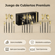 thumbnail image 2 of Set 30 piezas cubiertos cuchillería acero inoxidable Dorado, 2 of 3