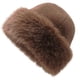 thumbnail image 1 of Gorro de piel sintética para mujer, estilo cosaco ruso, de invierno, peludo, cálido y esponjoso., 1 of 5