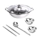 thumbnail image 5 of Hot Pot Pan Utensilios De Cocina Olla Caliente Profesional Con Tapa De Vidrio Para Fiesta 32cm, 5 of 5