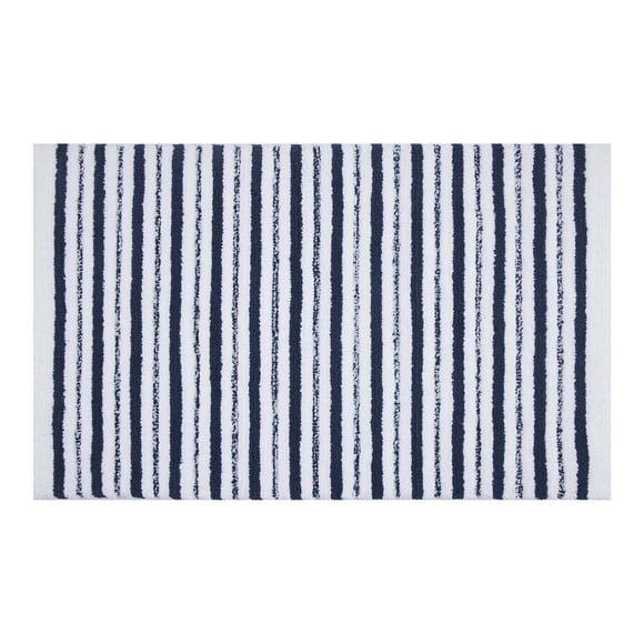 Alfombra Baño Better Homes & Gardens Signature Soft 50x86 cm Rayas Azul