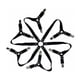 thumbnail image 1 of Tensor de sábana ajustable, 6 lados, correas de tensión, apto para colchones redondos y cuadrados (negro, 3 veces), 1 of 5
