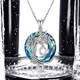 thumbnail image 3 of Collar HESHPAWS Tree of Life con Inicial A-Z Azul, 3 of 3