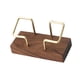 thumbnail image 5 of Organizador de tarjetas de presentación de madera de escritorio de 11x5 cm para reuniones, conferencias accesorias versátiles de tablero de mesa versá Marrón oscuro, 5 of 5