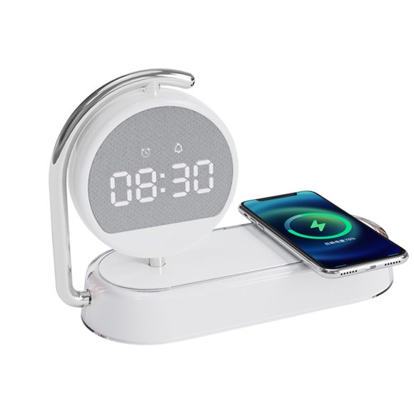 Reloj CENSHI Cargador Inalámbrico 15W 22 cm con Alarma LED