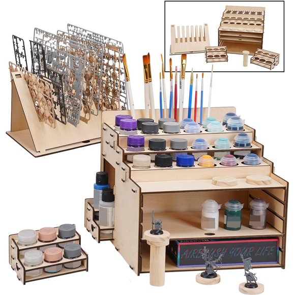 Caddy T TOGUSH - Organizador de Pinturas de Madera 40 × 20 × 15 cm