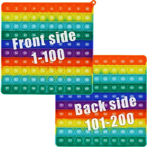 Juguete Fidget Sensory Toy PETBSNVB de doble cara con números del 1 al 200
