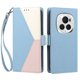 thumbnail image 3 of Cartera Plegable para Honor Magic6 Pro, PU Tricolor con Ranuras, Azul Claro, 3 of 6