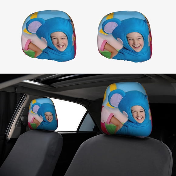 Mother Goose Club Funda Protectora Universal para Reposacabezas de Coche, Funda Elástica para Reposacabezas de Asiento de Auto, Funda de Tela Antipolvo, Accesorios de Interior 2 Piezas