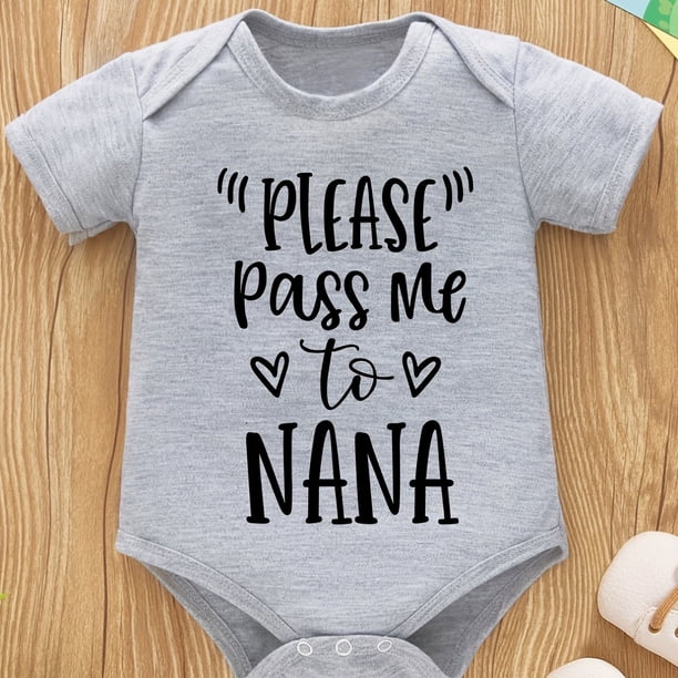 Baby Girls Funny Letter Print Romper, Short Sleeve Onesie Bodysuit For Spring Summer