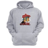 Genérico - Polerón Canguro Gorillaz Gris Claro Talla Xl Unisex