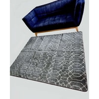 Genérico - Alfombra Living Diseño Elegante 160X200Cm Gris Claro