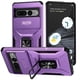 thumbnail image 1 of Funda Armada para Google Pixel 7 Pro con Tapa Deslizante y Soporte Magnético Giratorio Morado, 1 of 5