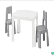 thumbnail image 1 of Mesa blanca + 2 sillas gris, 1 of 3