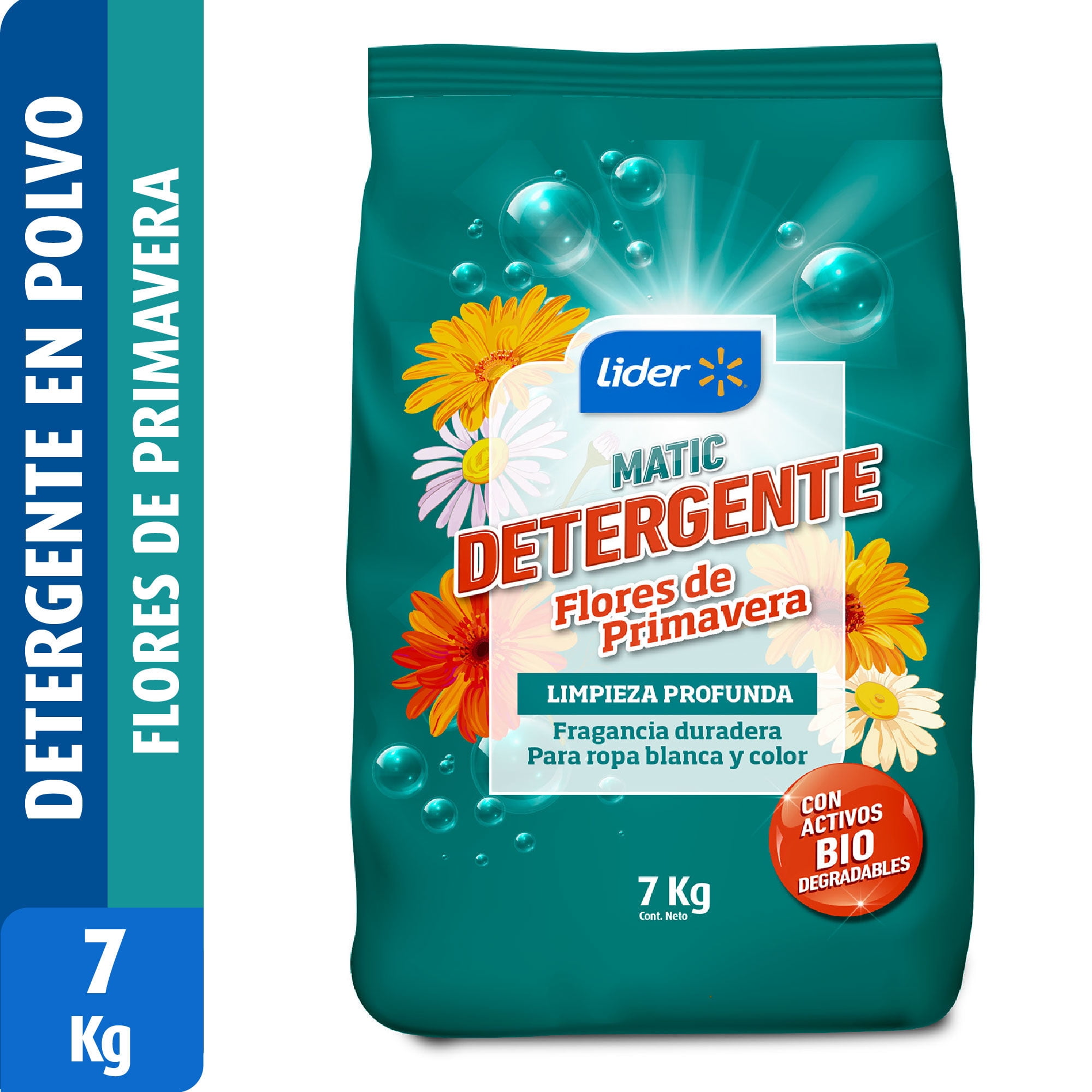 Detergente En Polvo Flores De Primavera Bolsa 7 kg Lider