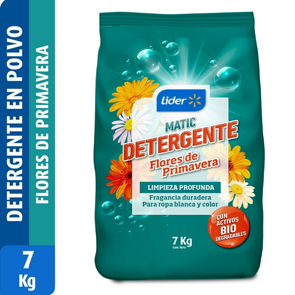 Detergente en Polvo Flores de Primavera Bolsa, 7 kg