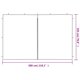 thumbnail image 3 of Panel lateral para carpa de fiesta vidaXL de polietileno blanco – 2 piezas (118 x 76 cm), 3 of 5
