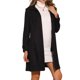 thumbnail image 4 of INSPIRE CHIC Abrigo de Imitación de Gamuza para Mujer con Cinturón, Chaqueta Larga con Cremallera y Diseño de Moda S Negro, 4 of 6