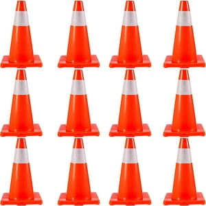 Base De Pvc Traffic Cones Vevor De 18 Pulgadas Con Collares Reflectantes (12)