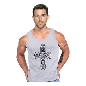 Persodesign - Polera Diseño Guns Destruction Musculosa Tank Gym Life Talla 2Xl Gris Hombre