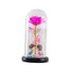 thumbnail image 3 of Lámpara LED Rosa De Flores Artificiales En Un Ramo De Cúpula De Cristal Para Decoración Del Hogar Rosa Roja, 3 of 5