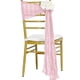 thumbnail image 1 of Xiao Hua Correas Rosadas para Respaldo de Asiento -2 Piezas, Cinturón de Silla Preatado de 108.27 X 15.75 Pulgadas, Adecuado para Jardín Exterior, Boda, Playa, Ceremonia, Decoración de Silla de, 1 of 5