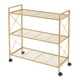 thumbnail image 1 of Estante de almacenamiento SONGMICS de metal de 3 niveles con ruedas de 80 cm de ancho, dorado, 1 of 7