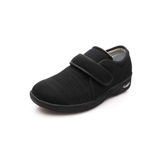 Zapatos Diabéticos ZUMEIJIA 27,5 cm Negro con Hebilla Ajustable y Amortiguación de Aire