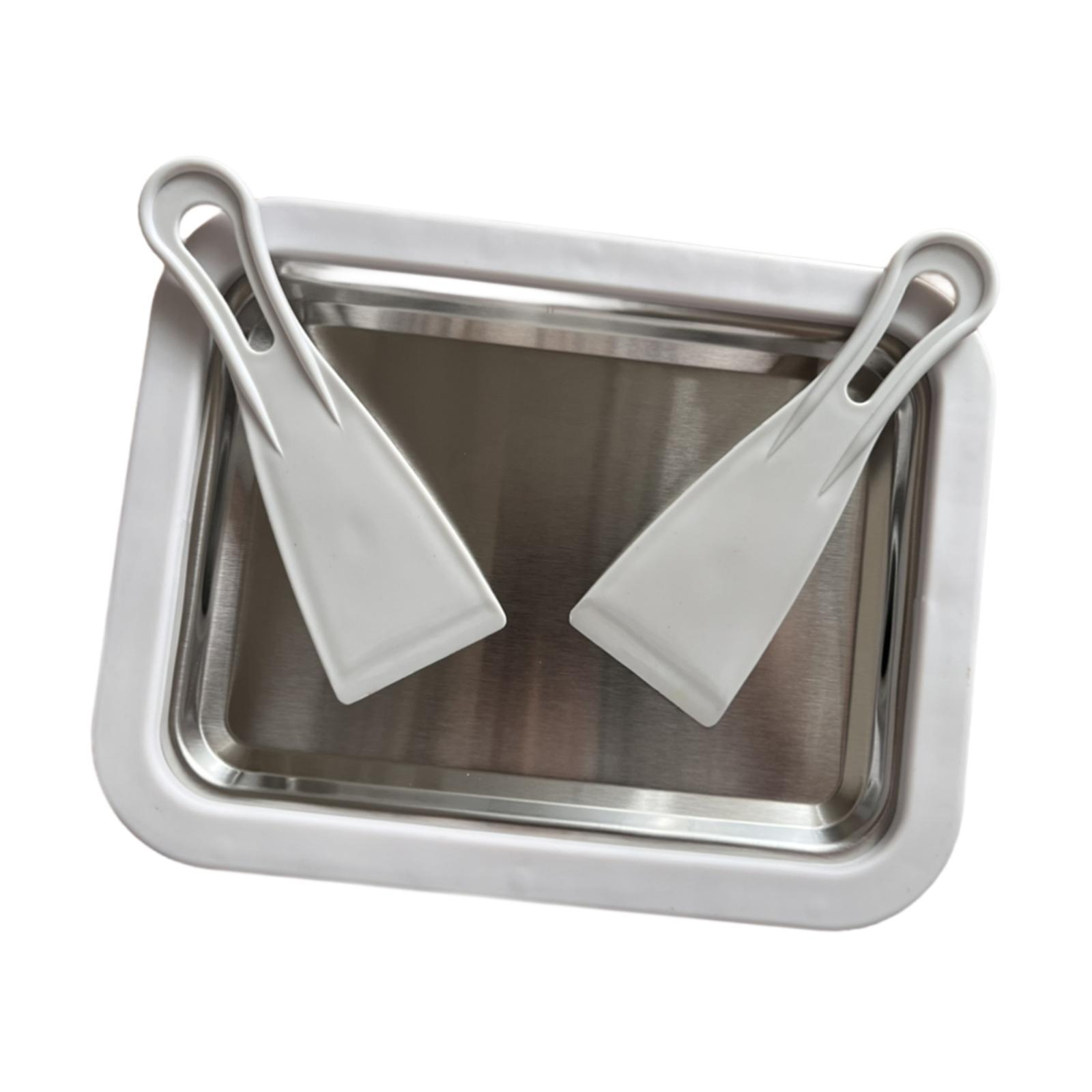 Magideal - Máquina De Helado Instantáneo, Bandeja Para Máquina De Helado, Plato De Comida De Verano, Plato Frío De Helado Para Actividades Entre Padres E Hijos C Blanco