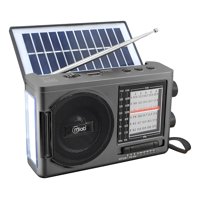 Radio Retro Portátil Solar Sunshine-Light Gris Mlab 09484