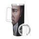 thumbnail image 3 of House of Cards Vaso aislado de acero inoxidable con asa, diseño temático, regalo para familia, amigos y fans; incluye pajita y encaja en el portavasos estándar, 40 oz, 3 of 6