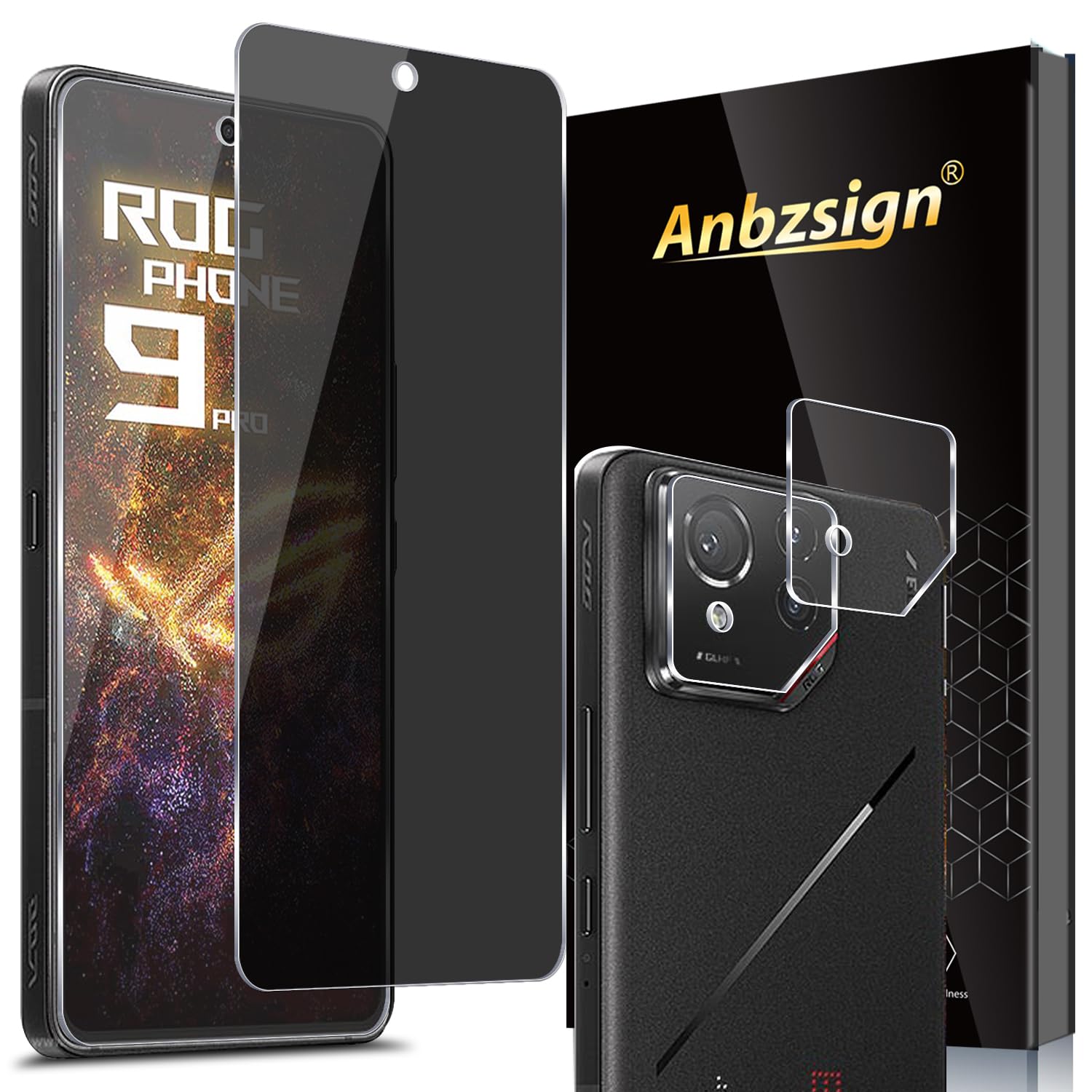 Anbzsign - Protector De Pantalla Y Lente De Cámara Para Asus Rog Phone 9/9 Pro