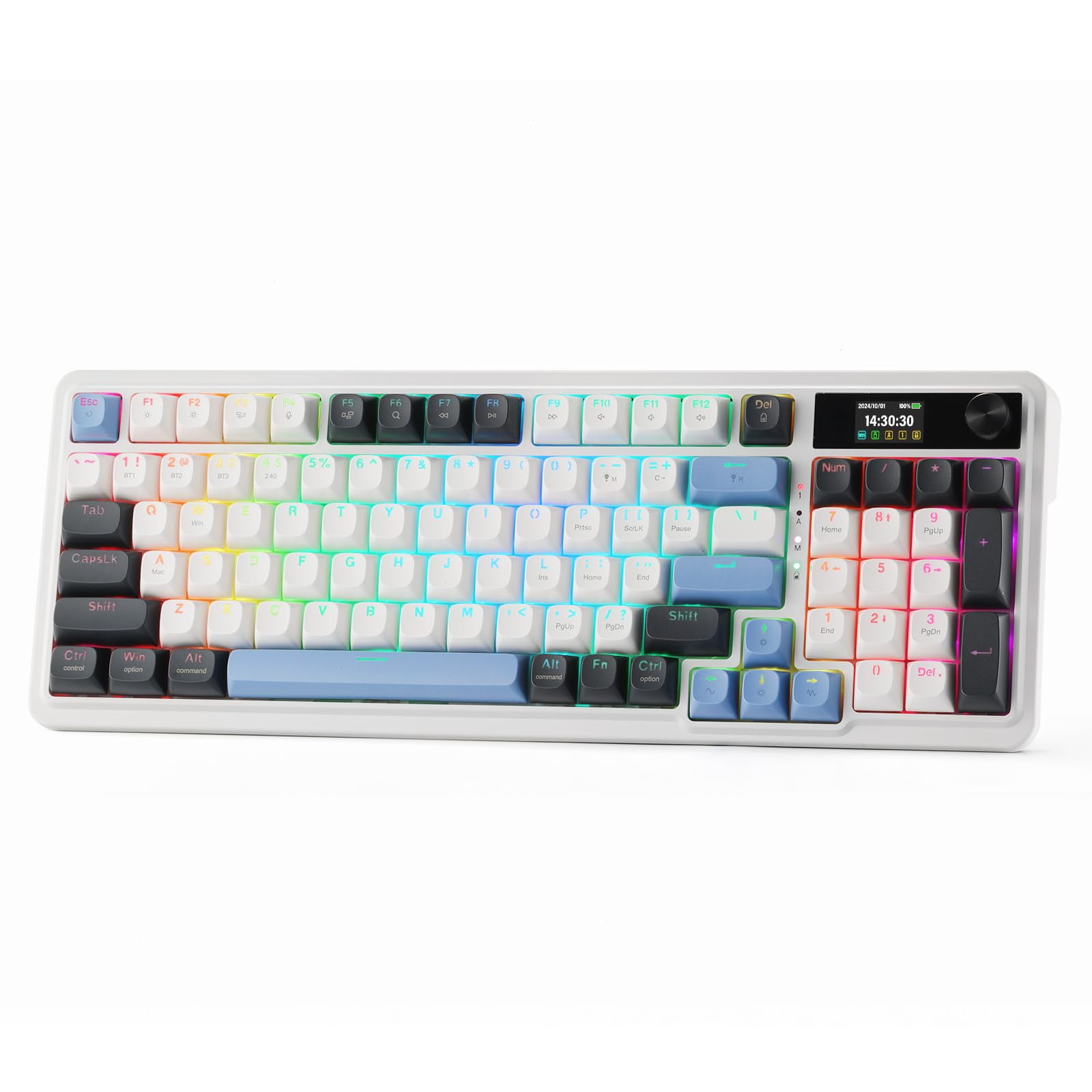 Teclado Gaming Mecánico Inalámbrico Redragon K719 Con Pantalla Hype