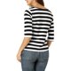 thumbnail image 3 of INSPIRE CHIC Camiseta Básica de Mujer con Mangas al Codo Cuello Redondo Ajustada Regreso a Clases Camiseta Casual Estampada Negro Blanco 3XL, 3 of 8
