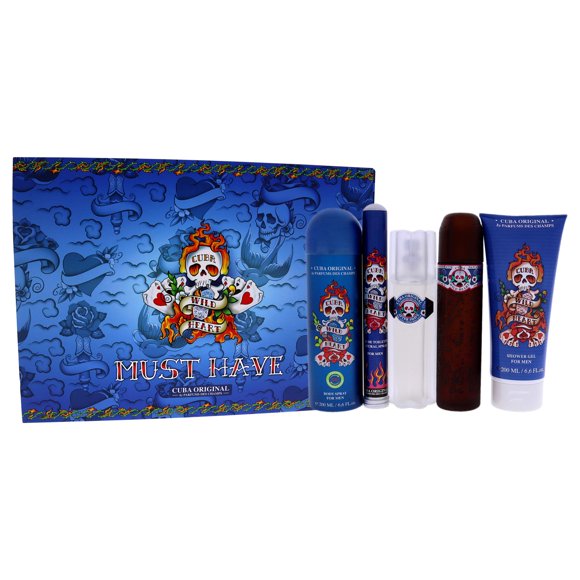 Set de regalo Cuba Cuba Wild Heart Men, 5 piezas con aerosol EDT de 100 ml