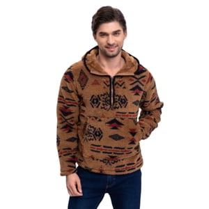 Likeshop - Polerón Étnico Hombre Invierno Interior Chiporro Cierre 6100