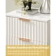thumbnail image 4 of Juego de mesitas de noche SICOTAS de color blanco estriado brillante con 2 cajones, 2 unidades, 4 of 9