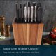 thumbnail image 2 of Bloque de cuchillos KITCHENDAO XL de madera de acacia universal con ranuras, 2 of 7