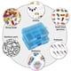 thumbnail image 5 of Caja de almacenamiento de plástico transparente de 5 celdas con botón deslizante, caja para guardar joyas, artículos de papelería, 5 of 5