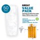 thumbnail image 2 of Bandejas desechables para cubitos de hielo NACOLUS para congelador, 50 unidades, sin BPA, 2 of 6
