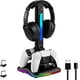 thumbnail image 1 of Controlador de Carga con Soporte para Audífonos RGB para PS5, Estación de Carga Doble USB para Holder de Auriculares de Xbox, 1 of 7