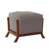 Latam Home - Pouf Marsella Lino Gris Claro