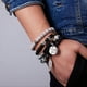 thumbnail image 2 of Gorgeous 4-Layer Crystal Tassel Leaf Alloy Beaded Bracelet - A Stunning New Look!, 2 of 4
