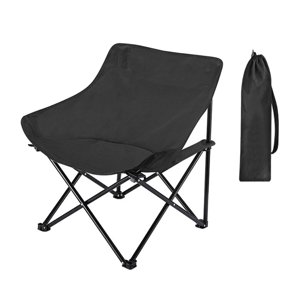 Magideal - Silla De Camping Plegable Silla De Playa Silla De Playa Antideslizante De Tela Oxford Con Tubo De Metal Silla Plegable Portátil Silla De Exterior Para Negro