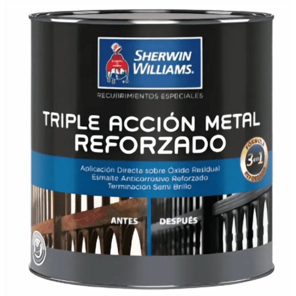Esmalte Sintetico 1/4gl Anticorrosivo Triple Accion Reforzado Gris Sherwin Williams